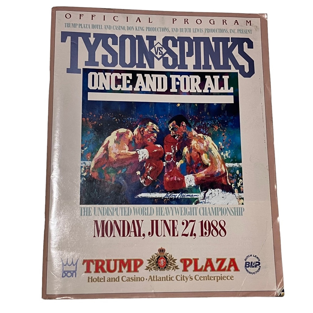 Tyson Vs Spinks June 27, 1988 Official Program Trump Plaza Atlantic City